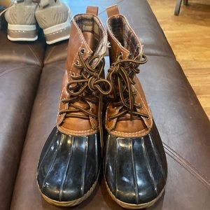 Duck boots. Worn but still very nice